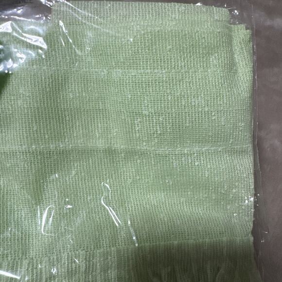 VTG Curtain of Elegance by Suzy MCM 50s 1950s Curtain Tier/Valance Lime Green - Picture 4 of 4